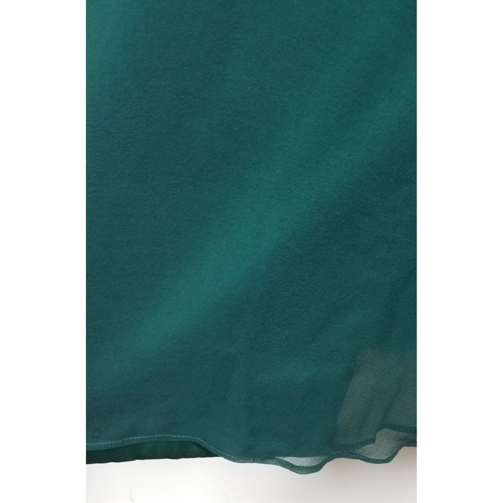 Vintage 80's Becky Bisoulis Sz. 4 Green Off The Shoulder Rose Long Formal Dress - Picture 6 of 11